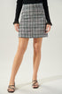 So Yesterday Tweed Zipper Mini Skirt